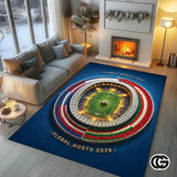 Personalized Soccer Doormat with Trophy and World Flags - D5