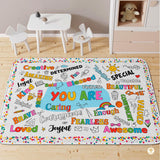 Custom Family Name Welcome Doormat for Front Door and Entryway - Positive Affirmations