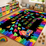 Custom Reading Corner Welcome Mat for Classroom and Library - Style 9