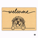 Personalized Pet Dog Welcome Door Mat with Photo and Name (A02)