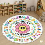 Custom Educational Welcome Mat with ABC and Feelings Design
