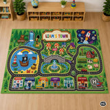 Custom Road Map Welcomemat with Kids Street and Car Play Design - Map 7