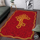 Personalized Orthodox Welcome Mat with Cross and Eagle