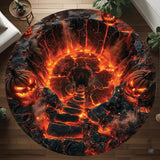 Custom Halloween 3D Effect Optical Illusion Spooky Round Rug (D8)