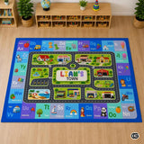 Personalized Road Map Welcome Mat with Custom Name and Streets - A5