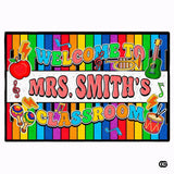 Personalized Welcome Doormat with Teacher Name and Address - Class-03
