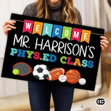 Custom Teacher Welcome Doormat for Classroom and School Gym