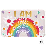 Personalized Welcome Doormat with Family Name and Address - Pastel