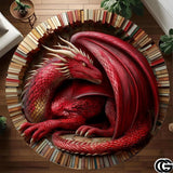 Personalized Dragon Welcome Mat with 3D Illusion and Custom Text