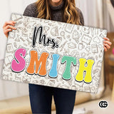 Personalized Name Teacher Doormat for Classroom and School