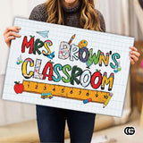 Personalized Teacher Welcome Mat for Classroom and School Decor