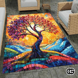 Custom Tree of Life Doormat with Celtic Pattern and Non Slip Backing - Tree-ds01