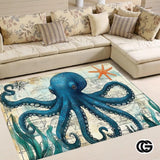 Custom Octopus Welcome Mat for Coastal Home and Entryway
