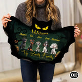 Custom Halloween Dog Doormat with Pets and Pumpkin Design