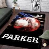Custom Vintage Baseball Welcome Mat for Boys Bedroom
