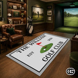 Custom Golf Area Rug with Non Slip Backing and Low Pile - Style 11
