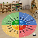 Custom Feelings Wheel Welcome Mat for Classroom and Office