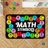 Custom Mathematics Education Rug for Classroom and Playroom