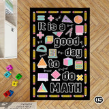 Custom Mathematics Classroom Rug for School and Playroom