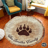 Custom Bear Paw Area Rug with Soft Plush and Non Slip Backing