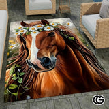 Custom Running Horse Welcome Mat for Living Room and Bedroom - Horse-ds08