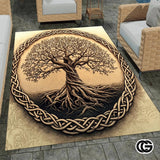 Custom Celtic Tree of Life Welcome Mat for Entryway and Living Room