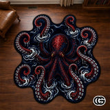 Custom Octopus Welcome Mat with Sea Monster Design