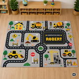 Custom Road Map Area Rug with Personalized City Street Name