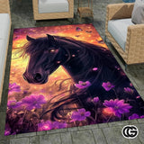 Custom Running Horse Welcome Mat for Living Room and Bedroom