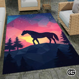 Custom Running Horse Welcome Mat for Living Room and Bedroom - Horse-ds24