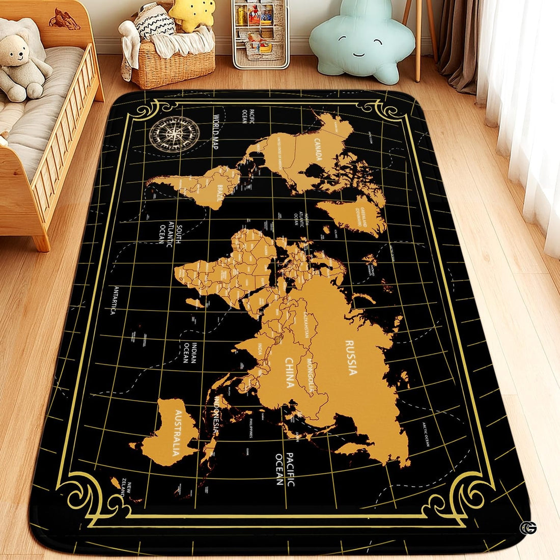 Gold Classroom Area Rug