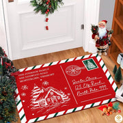 Personalized Christmas Doormat with Custom Family Name