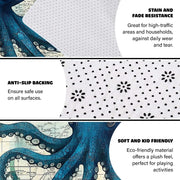 Custom Octopus Welcome Mat for Coastal Home and Entryway