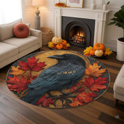 Custom Halloween 3D Optical Illusion Round Rug Skeleton Horror Area Rug (1, #15)