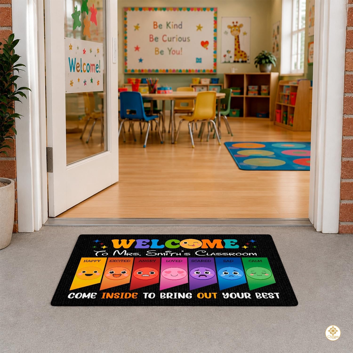 Personalized Classroom Doormat with Custom Teacher Name