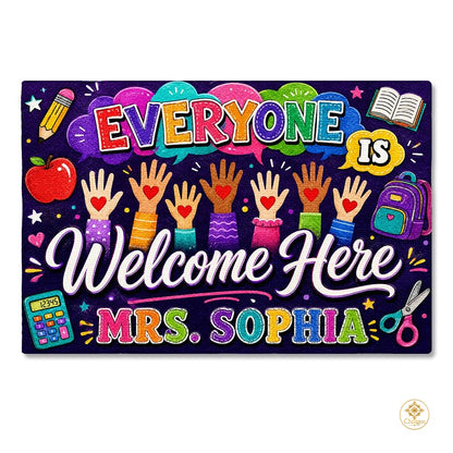 Personalized Classroom Doormat with Custom Teacher Name