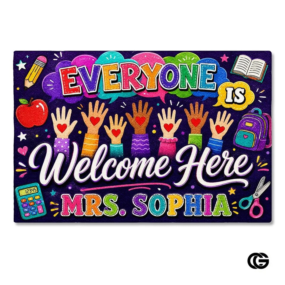 Personalized Classroom Doormat with Custom Teacher Name