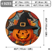 Custom Halloween 3D Optical Illusion Round Rug Skeleton Horror Area Rug (1, #6)