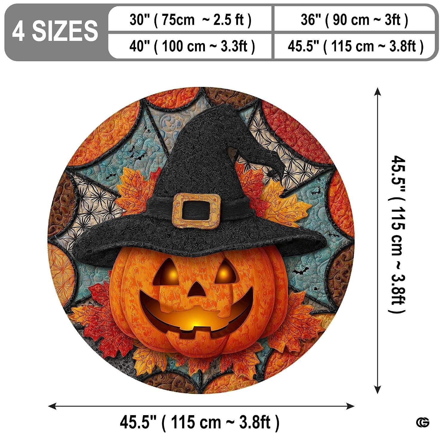 Custom Halloween 3D Optical Illusion Round Rug Skeleton Horror Area Rug (1, #6)