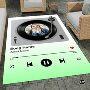 Personalized Music Welcome Mat with Custom Album Cover and Text
