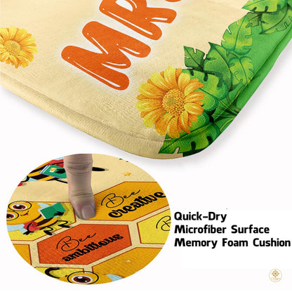 Custom Composition Notebook Welcome Mat with Teacher Name