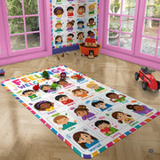 Playroom setting showcasing kids quiet corner ideas with a colorful art rug. - thumbnail image 4 of 7