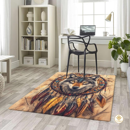 Custom Galaxy Wolves Welcome Mat for Entryway and Living Room