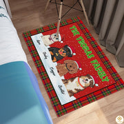 Personalized Christmas Doormat with Family Name and Custom Text