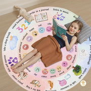 Custom Feelings Wheel Welcome Mat for Classroom and Office