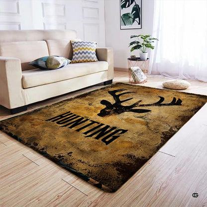 Close-up of the vintage textured background and distressed speckles bordering the deer artwork. - thumbnail image 4 of 7