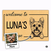 Personalized Pet Dog Welcome Door Mat with Photo and Name (A05)