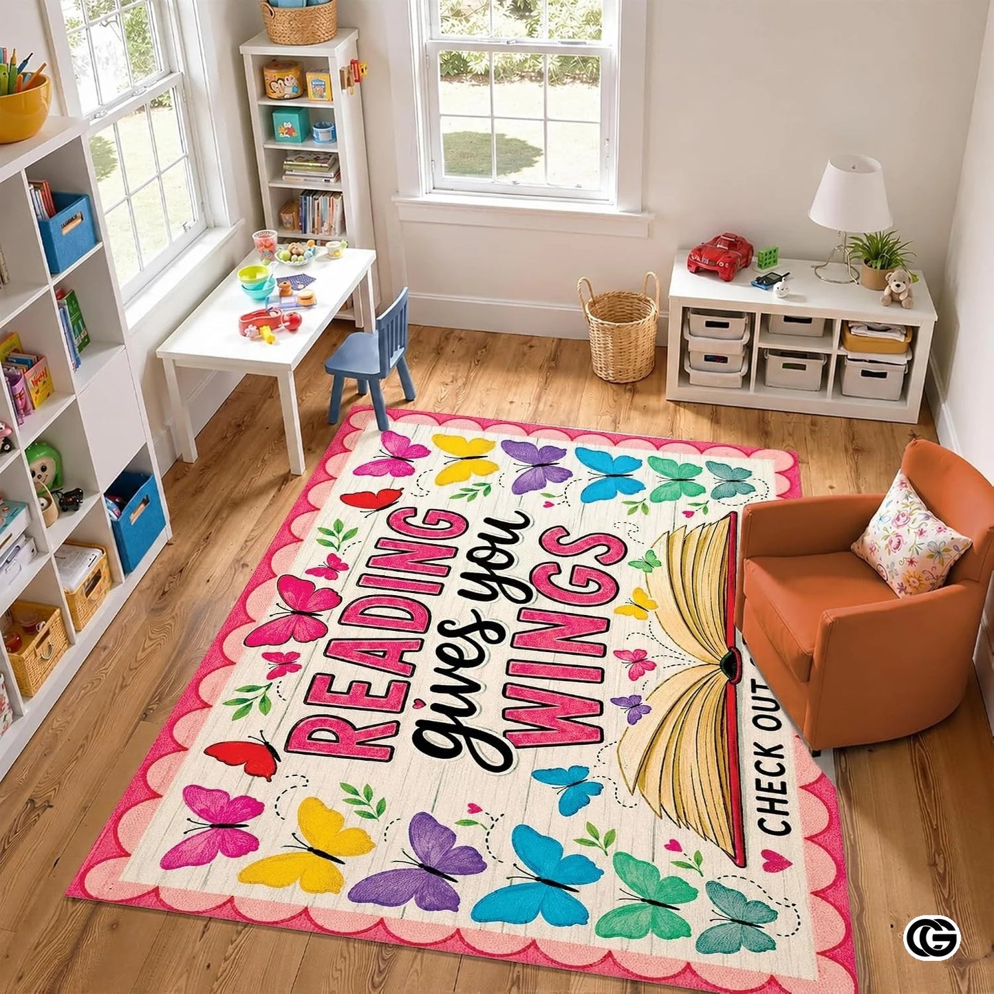 Custom Welcome Mat for Classroom and Reading Nook - Style 8
