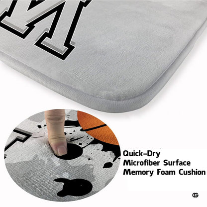 Anti-slip dot backing and clean hemmed edge stitching on city basketball rug - thumbnail image 4 of 8