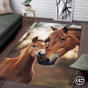 Custom Running Horse Welcome Mat for Living Room and Bedroom